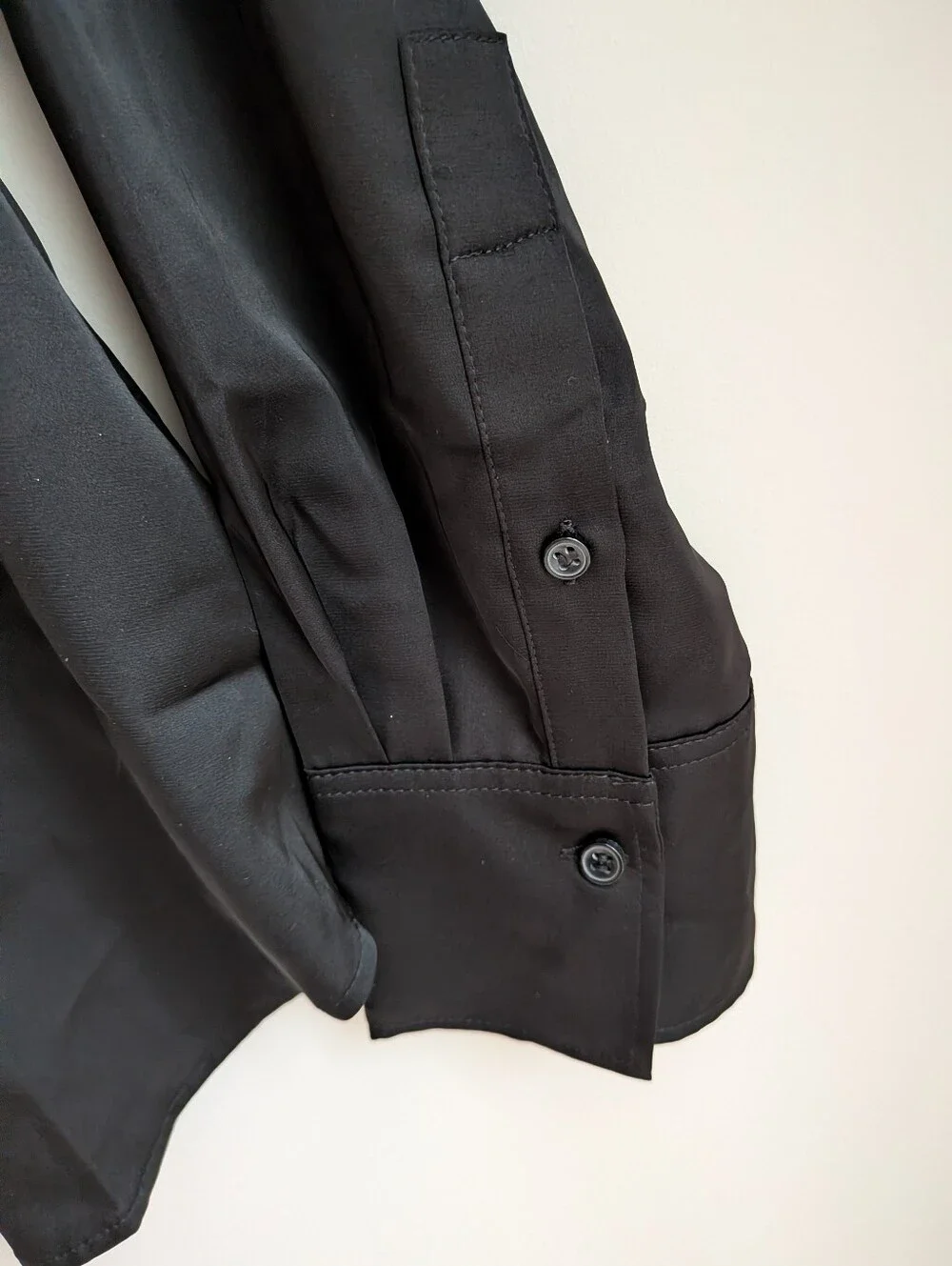 Satin Button Up Shirt 17 Inch Ptp - Picture 5 of 5